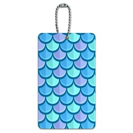 Mermaid Fish Scale Pattern Luggage Card Suitcase Carry-On ID Tag