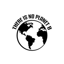 Aurabeam Vinyl Wall Art Decal - There is No Planet B - 5.5" x 6" - Inspiring Mind Change Recycling Quote Sticker for Mirror Notebooks Laptops Car Bumpers Windows Retail Store Decor