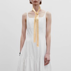 Aisi Women Glitter Sparkle Metal Sequins Neck Tie Scarf Thin Party Evening Skinny Long Neckerchief Tie Shawls