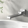 Wall Mount Bathroom Mixer Spout, 180-Degree Swivel Bath Faucet, Chrome,
