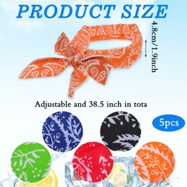 6 Pack Cooling Neck Wraps, Cooling Scarf Ice Bandanas, Cooling Towels Neck Cooler for Hot Weather, Ice Scarf Wraps for Summer Heat Camping Running Outdoor Sports - Hot Weather Essentials