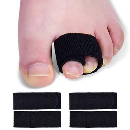 Medical-All Toe Separators for Women Overlapping Toes, Bunion Corrector and Toe spacers, Buddy Wraps for Broken Toes, Hammertoe Straightener (Black)