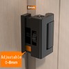 2 Set White Adjustable Portable Door Lock,Security Door Reinforcement Lock
