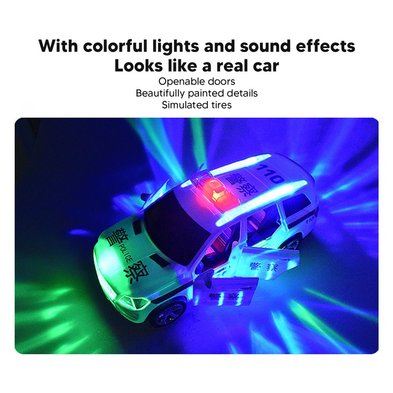 Electric Car Toy Colorful Light Sound Openable Door High Simulation
