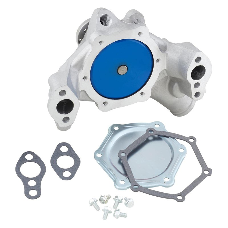 Lightweight Aluminum Long Style Water Pump with Chrome Bolts, Fits