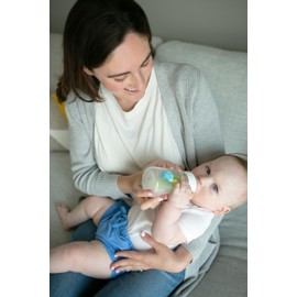 Dr. Brown’s Natural Flow® Anti-Colic Options+™ Wide-Neck Baby Bottle, 5oz/150ml, with Level 1 Teats, 2-Pack, Elephant