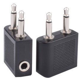 WH-1000XM4 Airplane Headphone Adapter Replacement for Sony WH-1000XM3 WH-1000XM2 MDR-1000X EX750NA Headphone-3.5mm Golden Plated Airline Earphone Adapter for in-Flight Entertainment System(2 Pack)