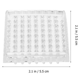 Homoyoyo Carpet Protector Cups Square Furniture Grippers, 4pcs Self-stick Furniture Anti-dent Carpet Protectors, Spiked Furniture Caster Cup, Square Chair Leg Floor Protectors, Chair Slider