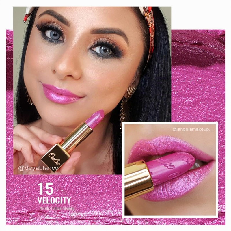 OULAC Lipstick, Metallic Shine Finish, No Grainy Feeling, Long-Lasting Moisturisation,