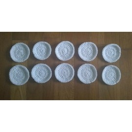 Handmade Face Pads/ Scrubbies 100% Cotton Set of 10 Handmade 3" Reusable Eco Friendly