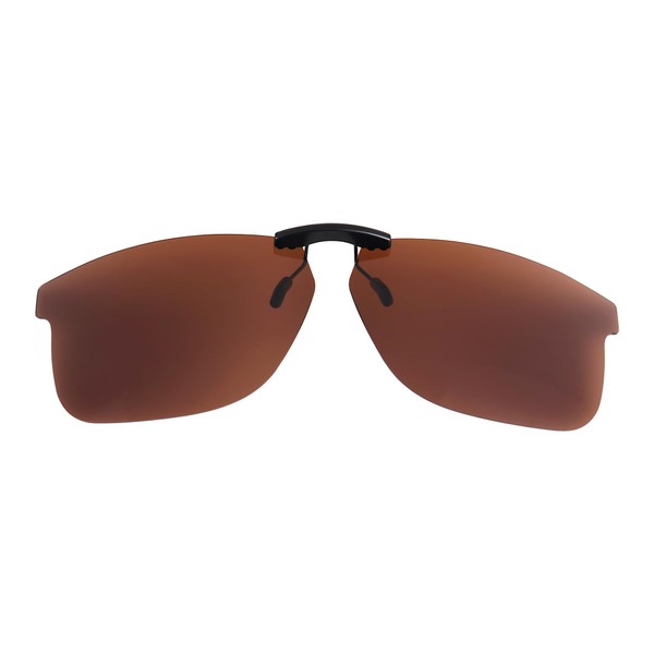 Polarized CLIP-ON Sunglasses for Oakley Men's Ox8156 Holbrook Rx (Brown,
