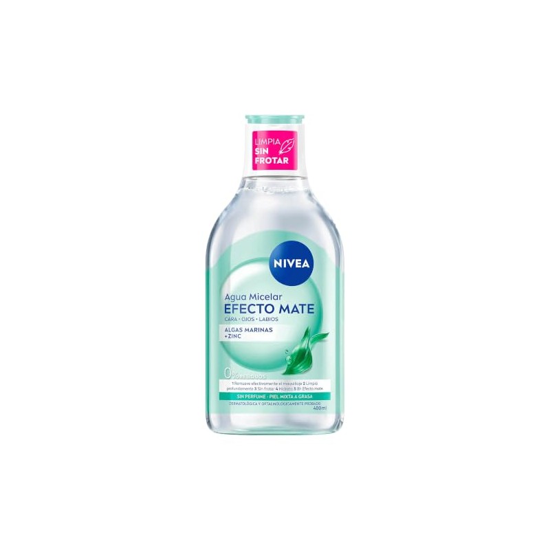 NIVEA Agua Micelar Efecto Mate (400 ml) - Fórmula Vegana