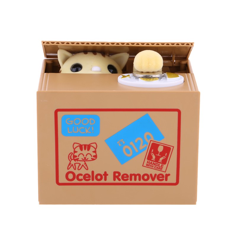 Cat Money Box Coin Bank, Automatic Stealing Coins Cents Bank