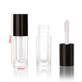 COSIDEA 14 Empty 6ml Large Brush Lip Gloss Tubes for DIY Lip Gloss Black Lip Gloss Container