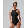 OQQ Women's One Piece Swimsuits Tummy Control High Waisted Cross