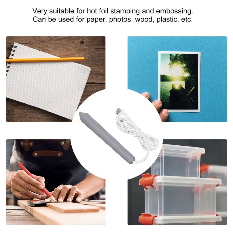 Hot Stamping Pen USB Handheld Lightweight Hot Foil Embossing Stamping