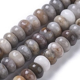 Spritewelry 95pcs 6mm Rondelle Natural Gobi Agate Beads Gemstone Crystal Quartz Loose Beads for Jewelry Making Hole:0.6mm
