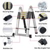 Telescopic Ladder with Non-Slip Feet, 12.5FT/3.8M (1.9M+1.9M) Aluminum Telescoping Extension