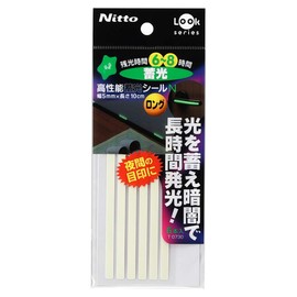 Nitoms T0730 High Performance Luminous Stickers, Long, 0.2 x 3.9 inches (5 mm) x 3.9 inches (10 cm), Pack of 6