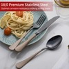 Onlycooker 20-Piece Black Silverware Set 18/0 Stainless Steel Flatware Brown