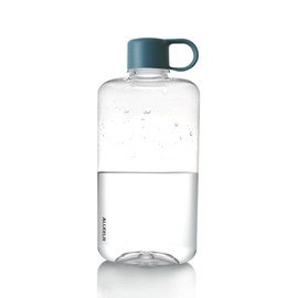 ALLKELR Portable Flat Water Bottle, BPA Free Tritan Plastic Travel Water Bottle for Camping, Fitness, Outdoor Sports, Fits Purse and Pocket (Blue, 16.9 oz)