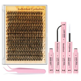 Lashes Individual Cluster Natural Look Cluster Lashes Kit 40D Individual Eyelashes Mixed 12-18mm (40D-kit-4)