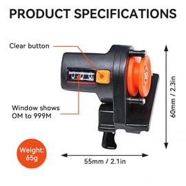0-999 Meters Portable Fishing Line Counter, Digital Length Display Fish Finderdepth Gauge Tackle Tool for Fishing Outdoor Enthusiasts