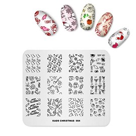 Alexnailart Nail Art Stamping Plate Template Christmas theme Candy Crystal ball Gingerbread man Gift Pattern DIY Nail Art Image Stamp Stamping Plates Manicure Print Tool