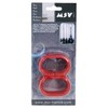 MSV Shower Curtain Rings, Pack of 12, Red, Plastic, Suitable