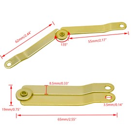 Tsnamay 4Pcs Gold Folding Lid Support Hinges for for Home Furniture Cabinet Jewelry Box Decoration