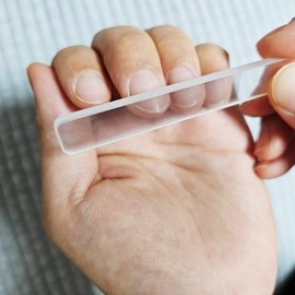 Transparent glass nail file, nail file, nail care, nail art 4ea
