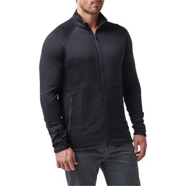 5.11 Tactical Men's Stratos Full Zip Jacket - High-Performance, Chin Guard, Law Enforcement & Military Outerwear, Dark Navy, XL, Style 72244