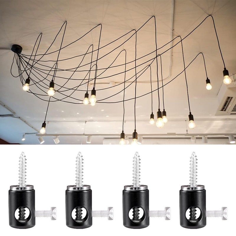 Laroal 4PCS Ceiling Hooks for lights With Cable Retaining Bolt