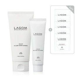 Lagom 피에이치 큐어 폼 120mL+센서티브 시카 크림 60mL (+선 젤 플러스 샤쉐 5개 증정) pH Care Foam 120mL + Sensitive Cica Cream 60mL (+ 5 Sachets of Sun Gel Plus Gift)