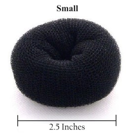 Beaute Galleria - Chignon Hair Donuts Ring Style Bun Maker (Small, Black)