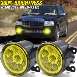 CHUSYYRAY Pair Bumper LED Fog Lights Driving Lamps For Lincoln Navigator 2007-2014