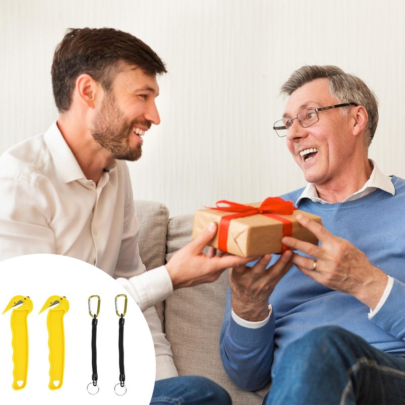 Box Opener, 2 Portable Box Openers with 2 Retractable Straps,