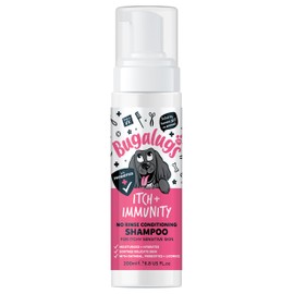 Bugalugs Itch & Immunity Dog No Rinse Shampoo Sensitive Skin - Professional Pet Grooming for Smelly Puppies and dogs with Probiotics (No Rinse Shampoo 200ml)