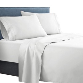 Clara Clark ® Supreme 1500 Collection 4pc Bed Sheet Set - Full (Double) Size, White