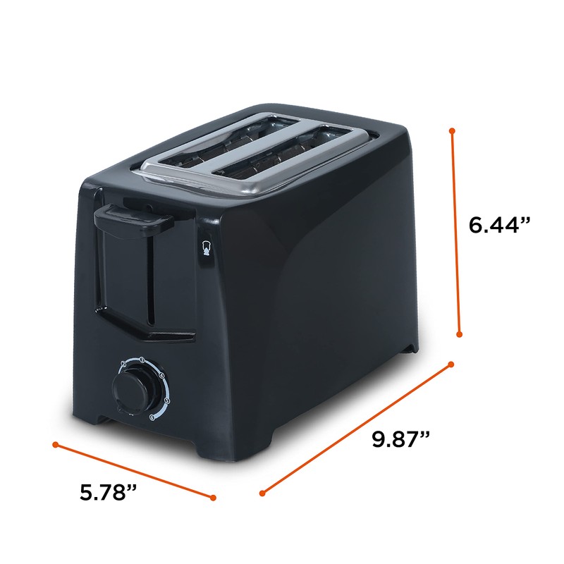 Commercial Chef CCT2201B - 2 Slice Toaster, Black