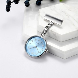 1-3 PCS Nurse's Watch with Large Dial for Clip-on with Stethoscope Lapel Pockets Badge Brooch Watches for Doctor, Nurse, Easy to Read, Women and Men, c