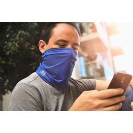 3 Elements Air Filter Neck Warmer Anti Pollution, Smog, Dust, Allergens, Pollen, Breathable, One Size for Cycling (Blue), blue