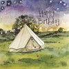 ALEX CLARK Happy Birthday Tent Card - Camping - Countryside