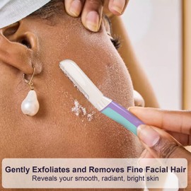 THURLADY Face Razors for Women Dermaplaning, Dermaplane Razor for Women Face, Eyebrow & Facial Razors, Peach Fuzz Remover, Gentle Exfoliating Microblades, for Sensitive Skin (Pack of 9, Wisteria)