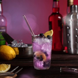 HALM Glass Straws Original 6 Pieces Engraved Funny Engraving Stag Party Straws 20 cm Gift Bride Hen Party Stable Dishwasher Safe Made in Germany