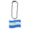 Argentina Flag Badge Reel ID Holder Accent Chain Badge Clip