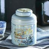 New English Teas Vintage Victorian Powder-Blue Tea Caddy with 80