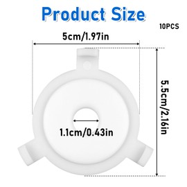 Lamp Shade Adapter Ring, 10Pcs E27 to 3/7" Lampshade Reducer Rings Light Shade Replacement Washer Adapter White Plastic Lampe Rings Adapters Lampe Accessories for Table Lamps Pendant Lights Floor Lamp