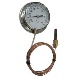 Analog Panel Mt Thermometer, 0 to 160 F