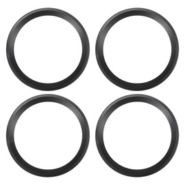 X AUTOHAUX Universal 8" Subwoofer Speaker Rings Cover Spacers Speaker Audio Decorative Circle without Mesh Grille ABS Black - Pack of 4